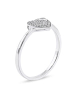 1/10ct TDW Diamond Composite Heart Shaped Ring