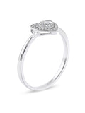 1/10ct TDW Diamond Composite Heart Shaped Ring