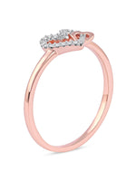 1/10-ct TDW Diamond Dual Heart Fashion Ring