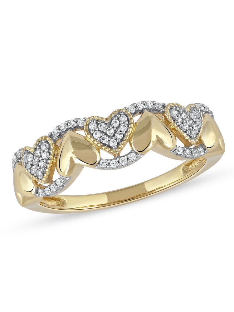 1/6ct TDW Diamond Heart Fashion Ring