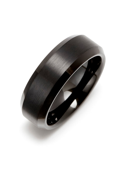 Men's Black Tungsten Ring