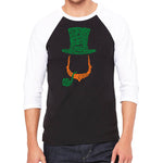 Raglan Baseball Word Art T-shirt - Leprechaun
