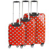 Disney Minnie Mouse Printed Polka Dot 3 Piece Luggage Set
