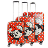 Disney Minnie Mouse Printed Polka Dot 3 Piece Luggage Set