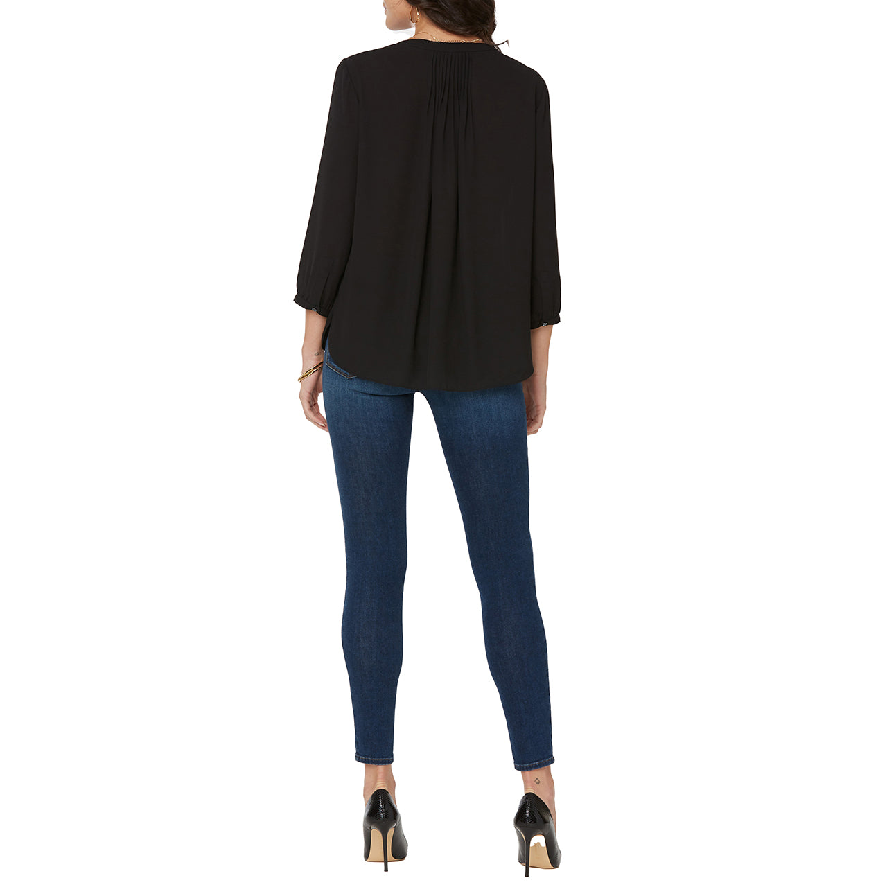  NYDJ Pintuck Blouse - Optic White - Bonton