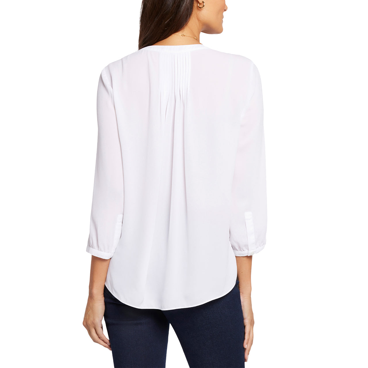  NYDJ Pintuck Blouse - Optic White - Bonton