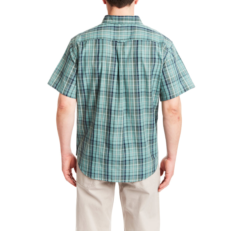 Short Sleeve Cotton Plaid Shirt