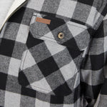 Zip-Front Sherpa-Lined Flannel Shirt Jacket