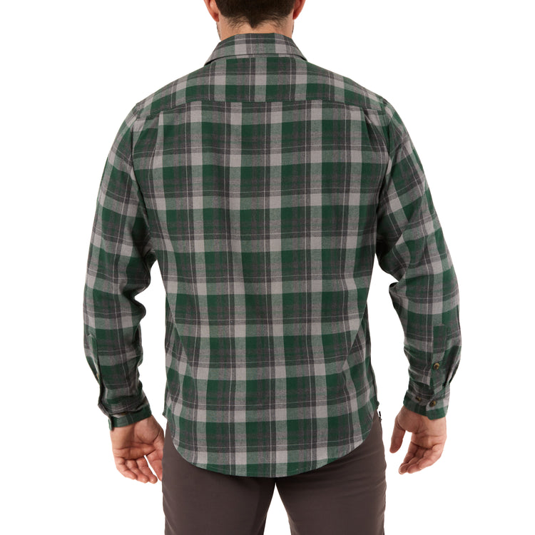 Plaid Two-Pocket Flannel Shirt