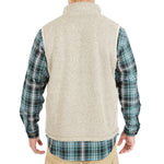 Sherpa-Lined Sweater Fleece Vest with Zip Pockets