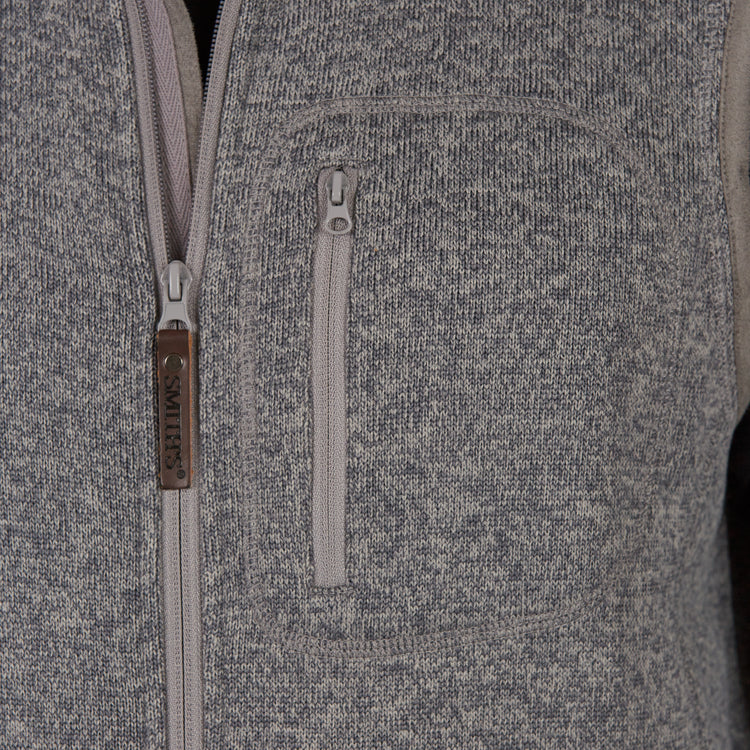 Sweater Fleece Vest with Zip Pockets