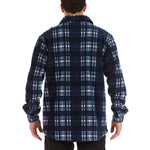 Sherpa-Lined Plaid Fleece Shirt Jacket