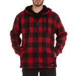Sherpa-Lined Sweater Fleece Full Zip Hooded Jacket