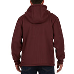 Sherpa-Lined Heather Thermal Hooded Full Zip Shirt Jacket