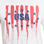 Short Sleeve Crew Neck Patriotic Tee-Shirt - USA