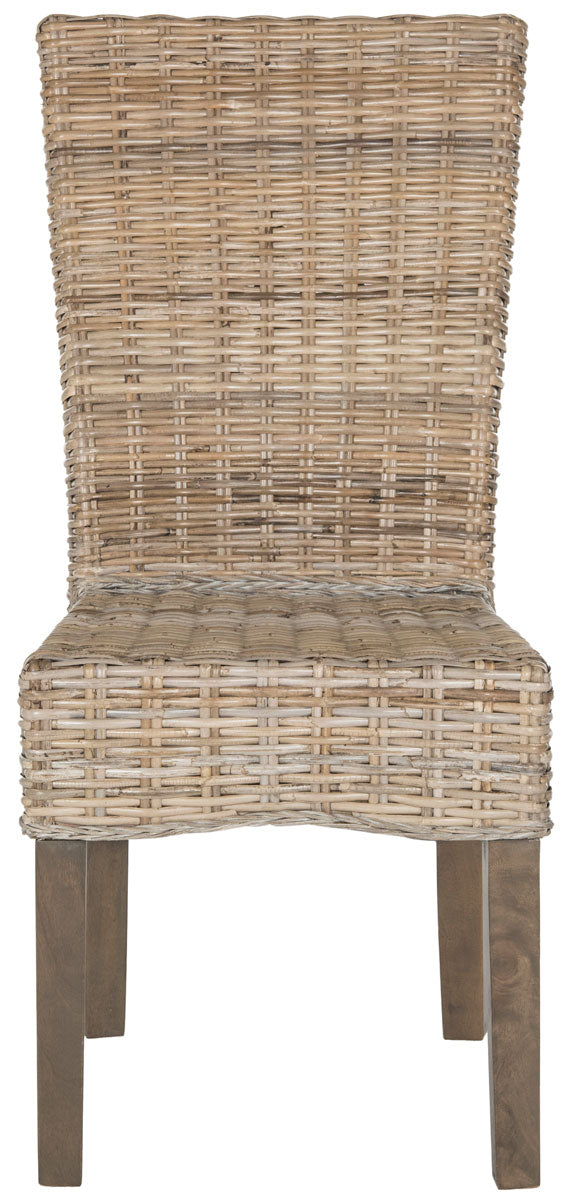  Safavieh Ozias Rattan Dining Chair Set of 2 - Natural - Bonton