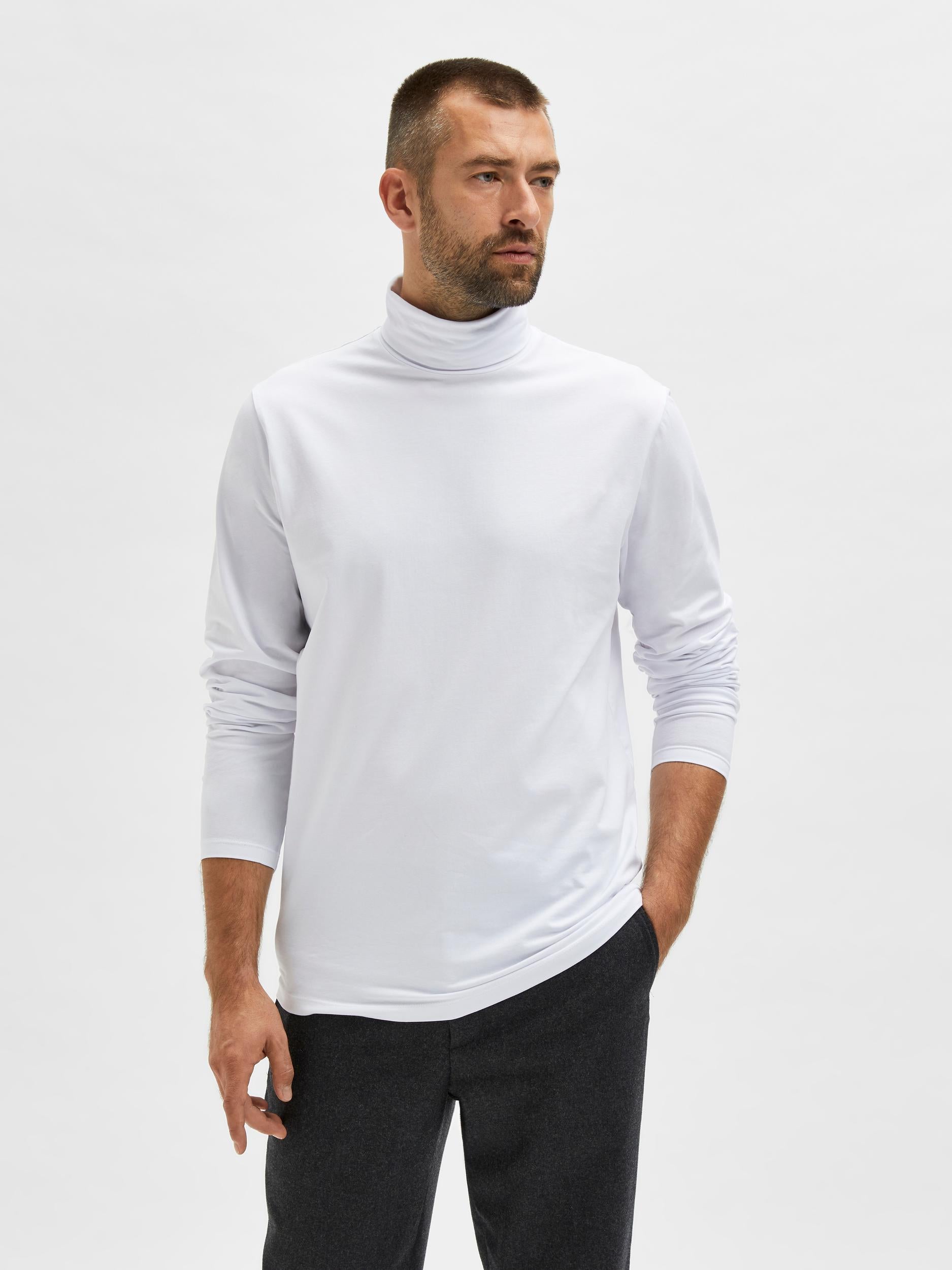  Rory Roll Neck Tee - Argan Oil - Bonton