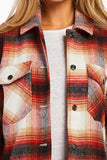 Sheryl Long Sleeve Plaid Shirt Jacket Large Chest