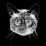 LA Pop Art Women's Word Art V-Neck T-Shirt - Siamese Cat