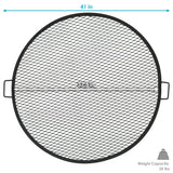 Heavy-Duty Steel Round X-Marks Fire Pit Cooking Grilling BBQ Grate