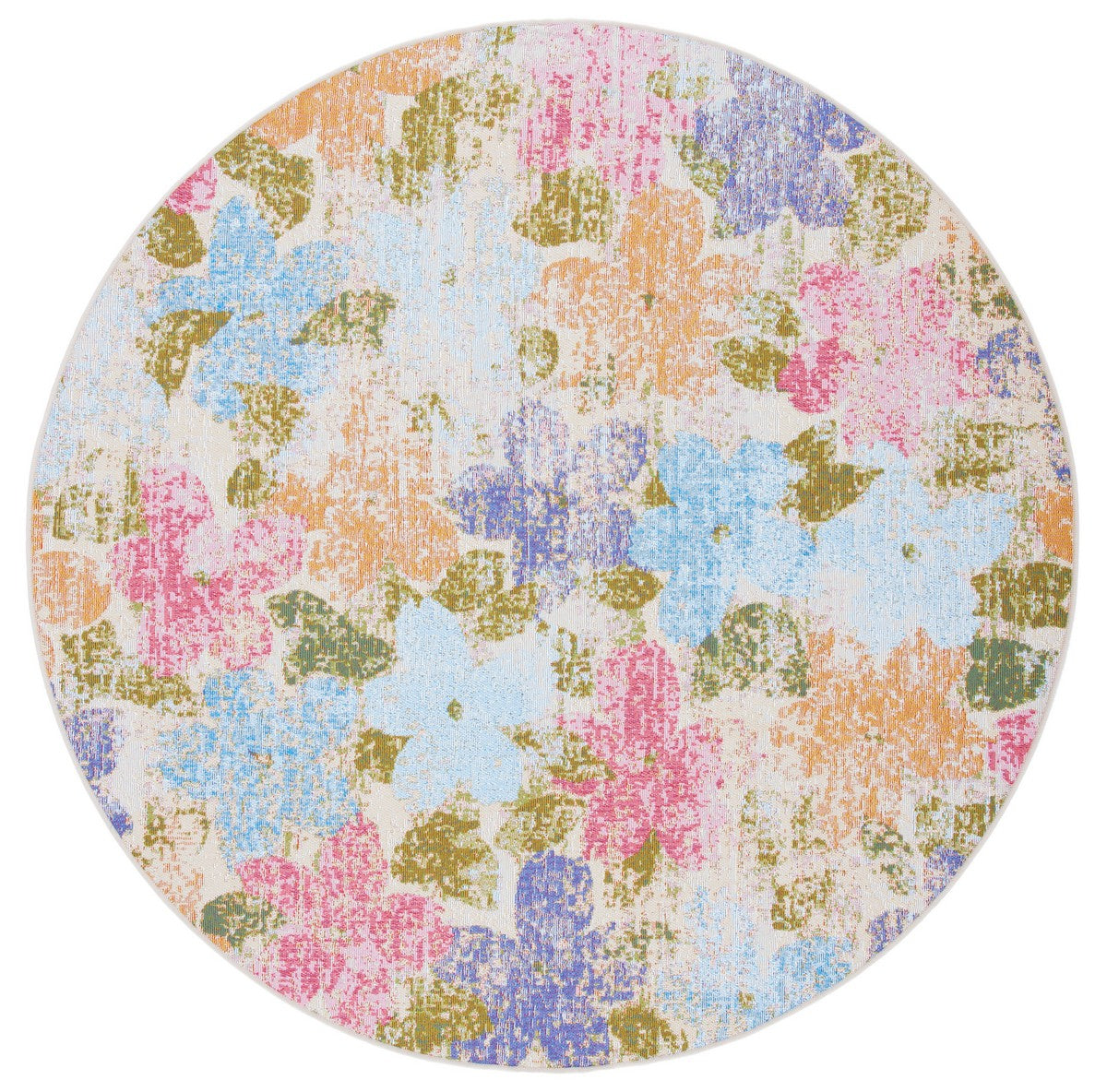  Safavieh Summer 410 Indoor / Outdoor Rug - Blue / Pink - Bonton