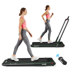 2.25 Horsepower 2 in 1 Folding Under Desk Treadmill with  Remote Control APP