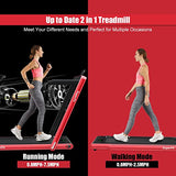 2.25 Horsepower 2 in 1 Folding Treadmill with  APPSpeaker Remote Control