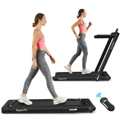 2.25 Horsepower 2 in 1 Folding Treadmill with  APP Speaker Remote Control