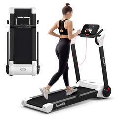 Folding 2.25 Horsepower Electric Treadmill Running Machine APP Control Bluetooth