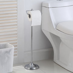 Free Standing Bathroom Toilet Tissue Paper Roll Holder Stand with Reserve Function