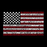 Word Art Crewneck Sweatshirt - 50 States USA Flag