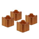 Set of 4 Square Wood Bed Risers