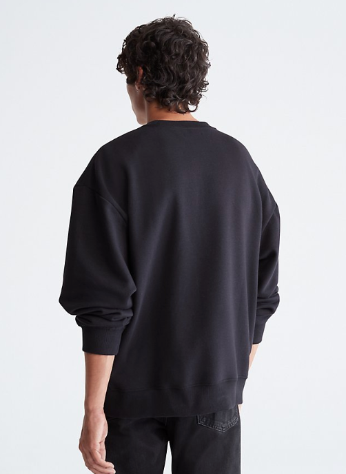  Calvin Klein Long Sleeves Archive Logo Fleece Crewneck - Beacon Blue - Bonton