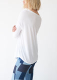 Sela Ribbed Sleeve Relaxed-Fit Long Sleeve Shirt