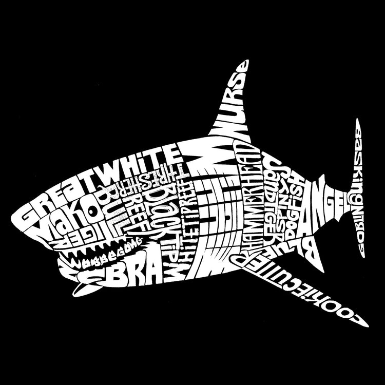 Raglan Baseball Word Art T-shirt - SPECIES OF SHARK