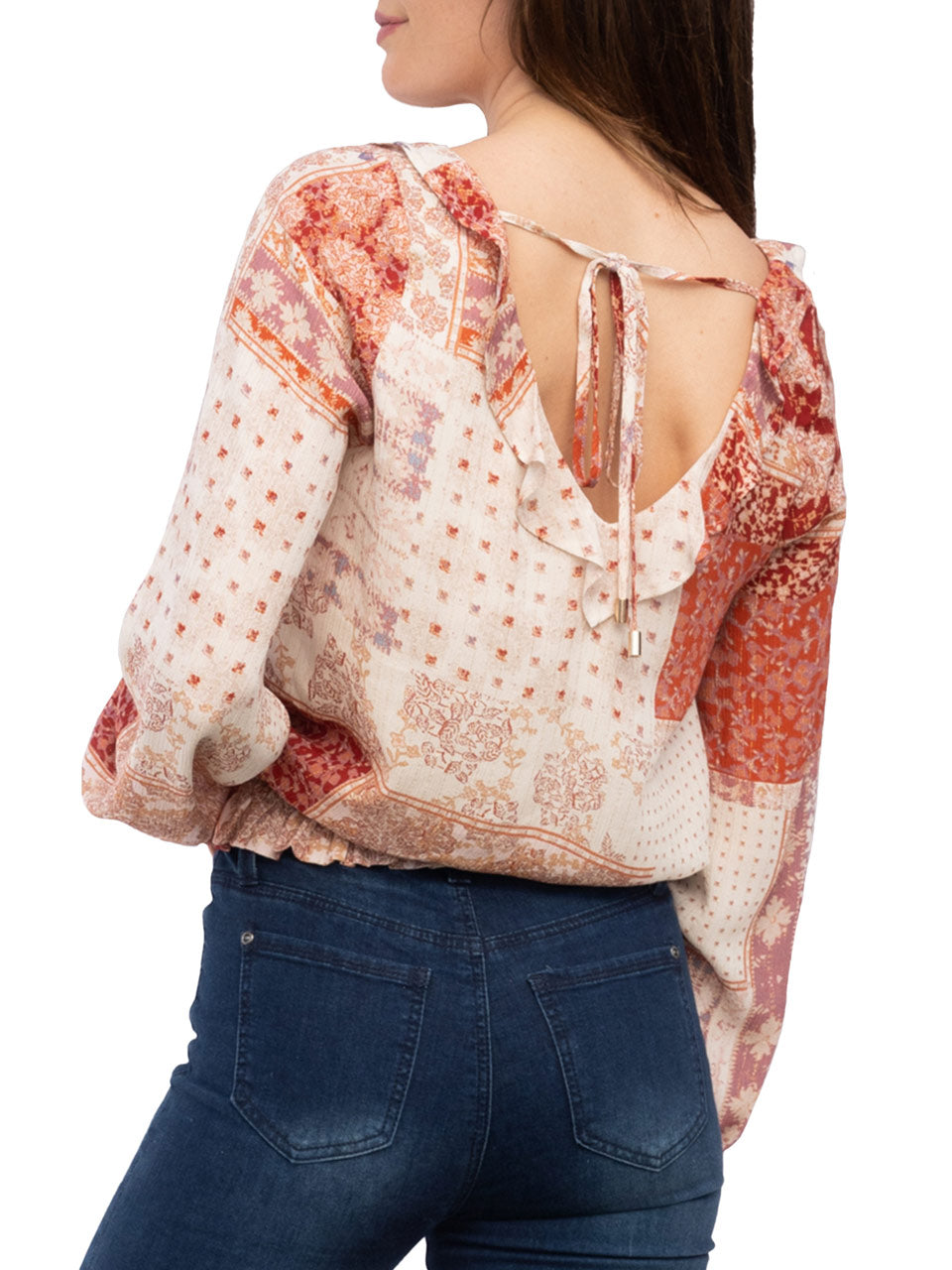  Lunisha Top - Pink Beige Multi - Bonton