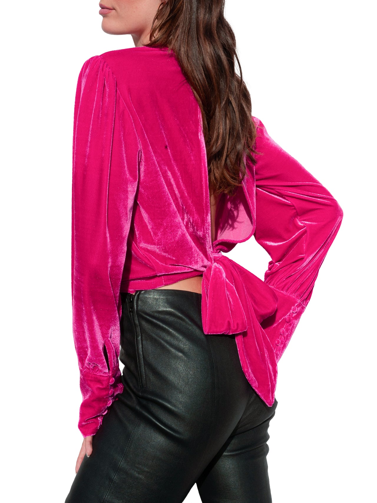  Sunia Top W/Bow - Fuchsia - Bonton