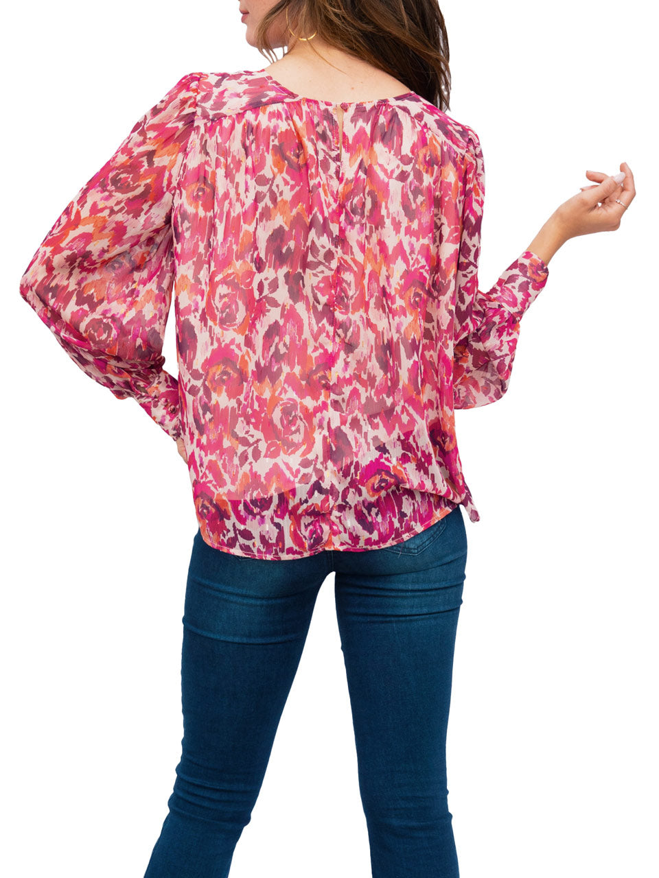  Mala Blouse - Fuchsia Multi - Bonton