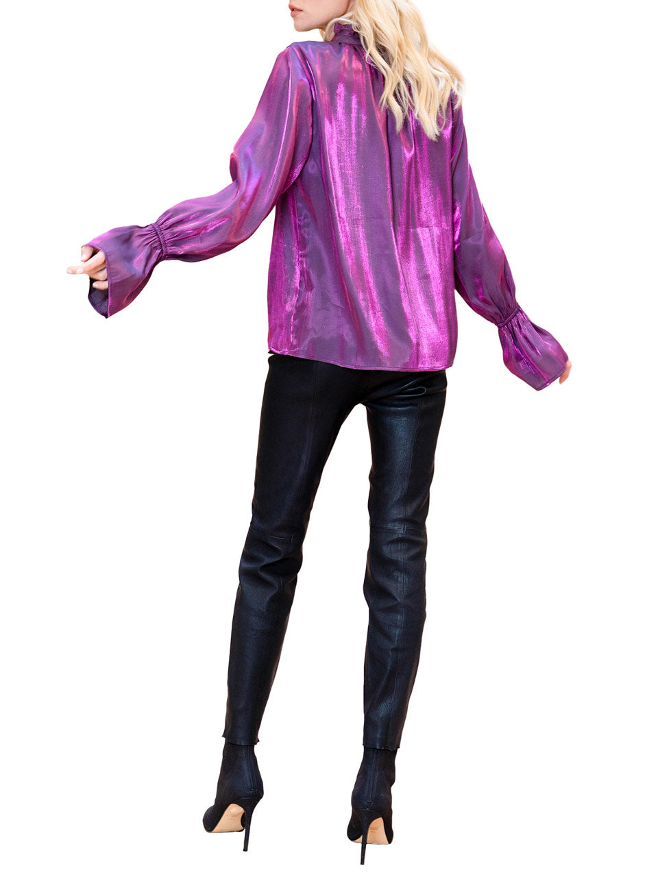  Tracie Blouse - Metallic Purple - Bonton