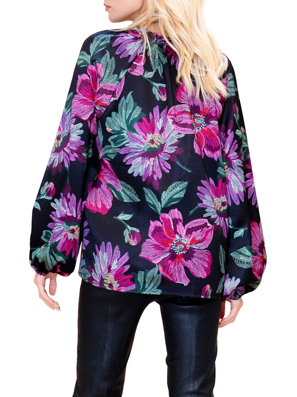  Printed Blouse - Black - Bonton