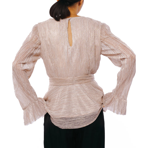 Gillisa Tie Front Glitter Top
