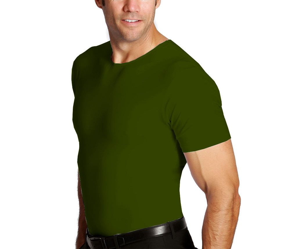  Insta Slim Activewear Short Sleeve Crewneck - Army - Bonton