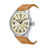 Latte Leather 24 Hour Time Watch