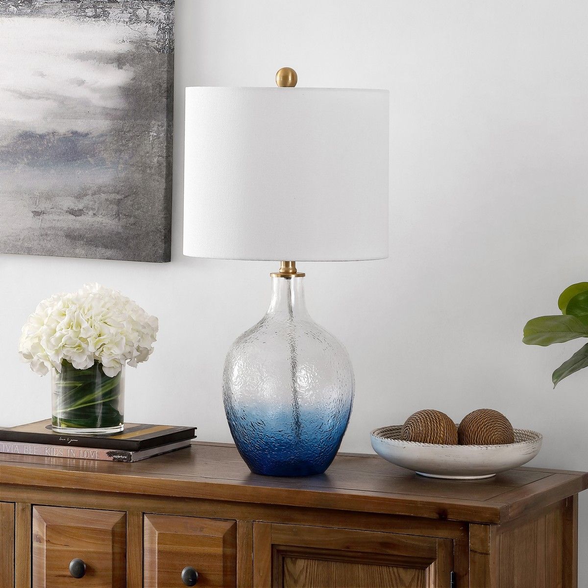  Safavieh Merla Table Lamp - Blue - Bonton