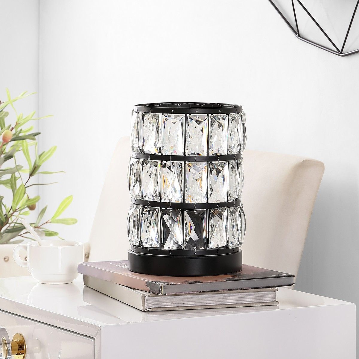  Safavieh Alva Acrylic Table Lamp - Black - Bonton