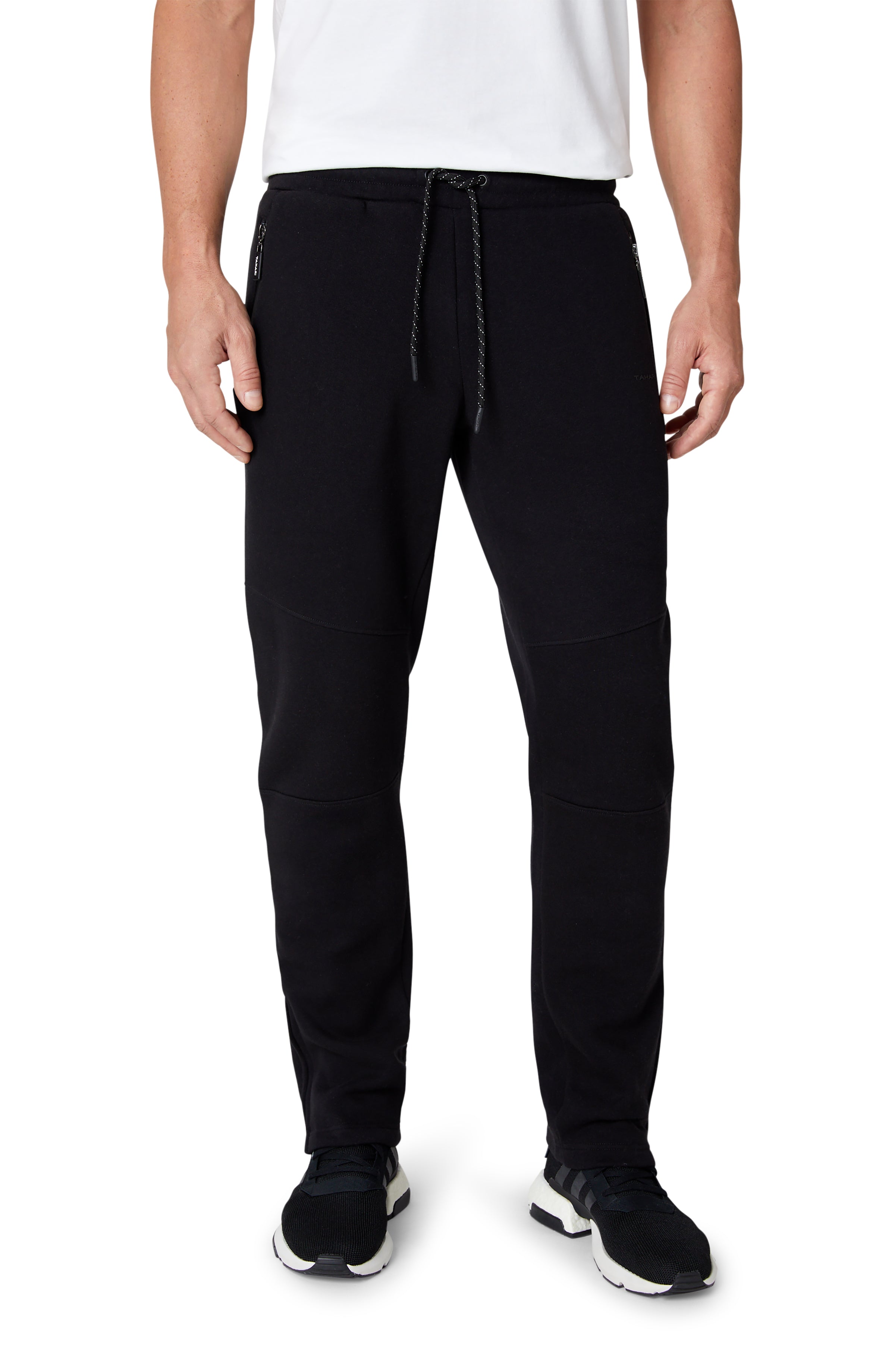  Tahari Fleece Angled Zip Jogger - Charcoal Heather - Bonton