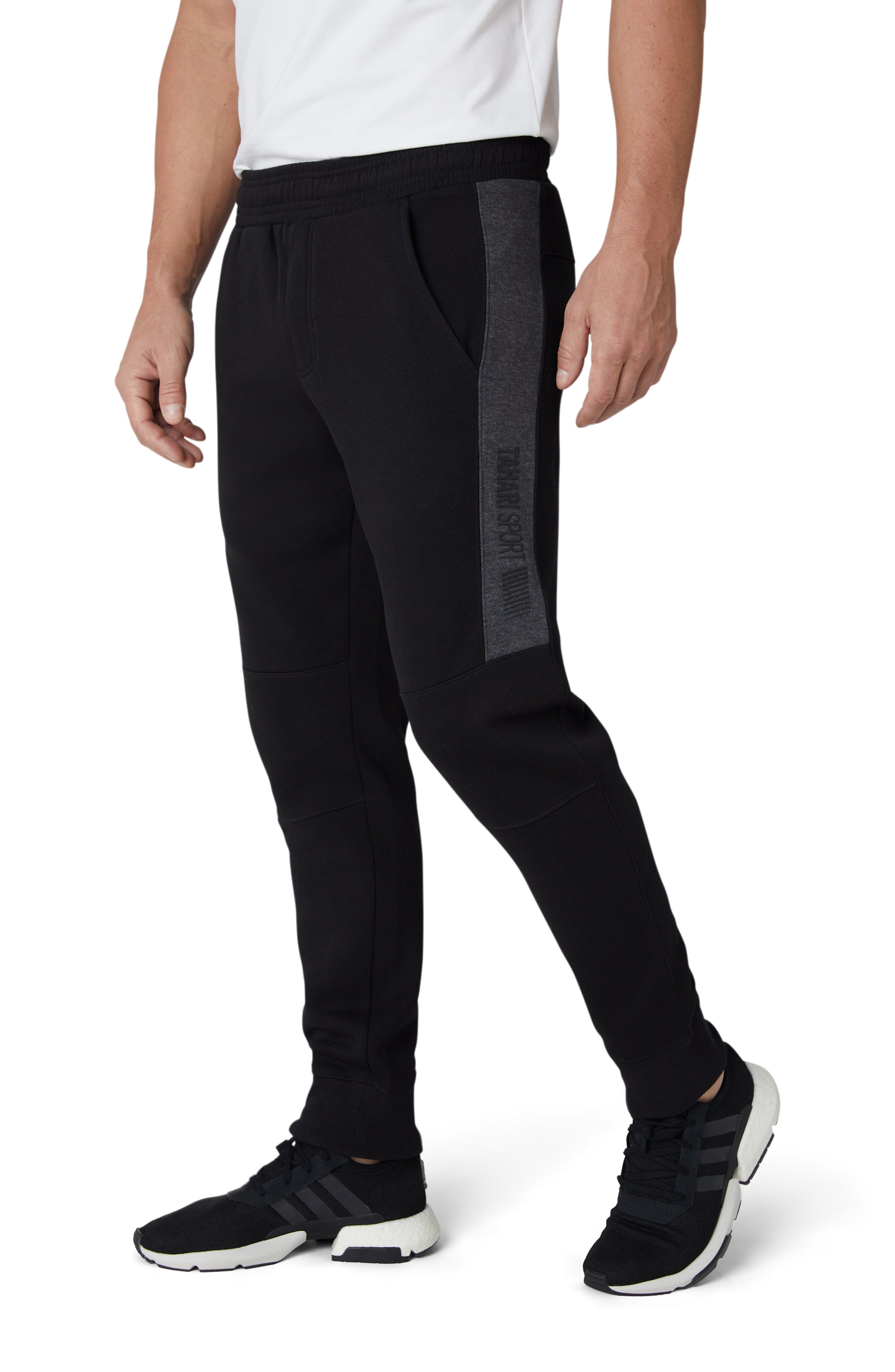  Tahari Fleece Colorblock Jogger - Charcoal Heather - Bonton