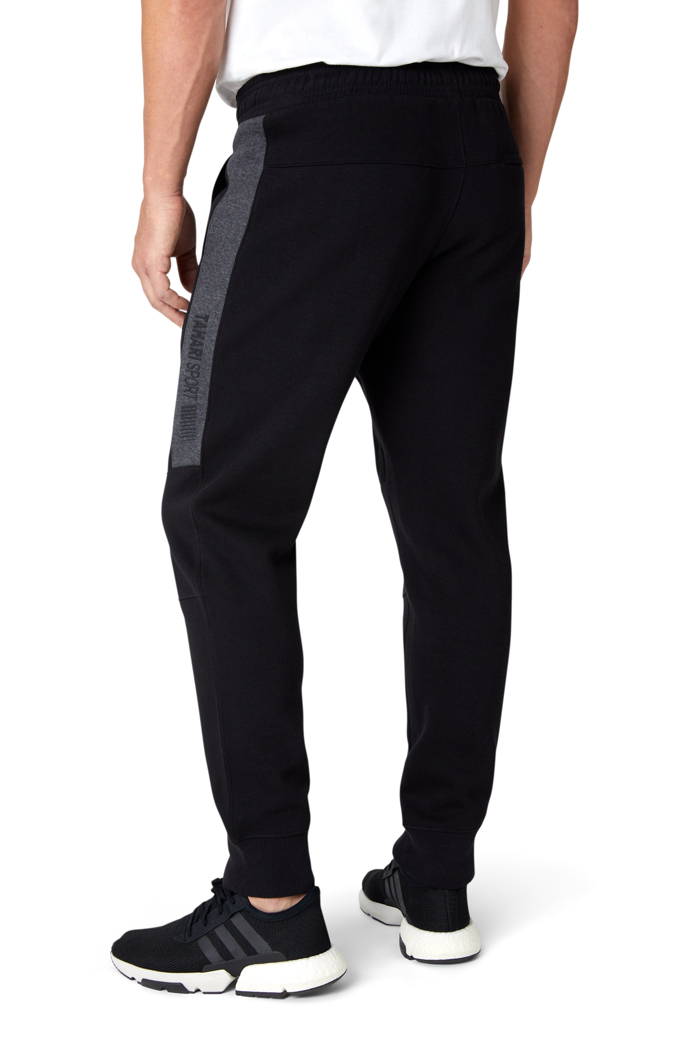  Tahari Fleece Colorblock Jogger - Black - Bonton