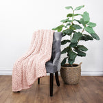Chunky Hand Knit Throw Blanket