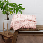 Chunky Hand Knit Throw Blanket